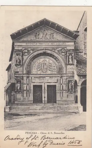BF32257 chiesa di s bernardino perugia italy front/back image