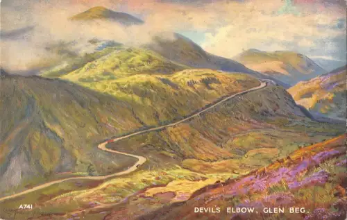 BR66913 Teufel Ellenbogen Glen Beg Gemälde Postkarte Irland 14x9cm