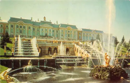 B74336 Der große Palast Petrodvorets Russland