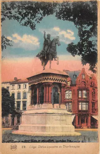 BR36125 Lüttich Statue equestre de Chrlemangne Belgien