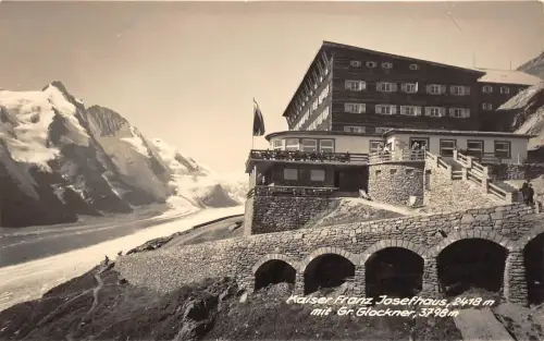 B3517 Österreich Kaiser Franz Josefhaus mit Gr Glockner und Spezial Vorder-/Rückscan