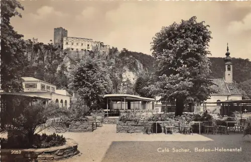 B38037 Cafe Sacher Baden Helenental Österreich