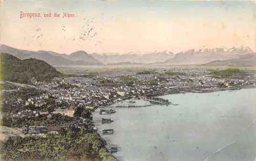 B20325 Bregenz und die Alpen Österreich