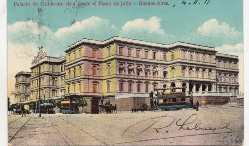 B81858 vista desde palacio del gobierno buenos aires argentina front/back image