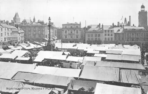 Lot370 UK Northampton Market Place Market Day Animated