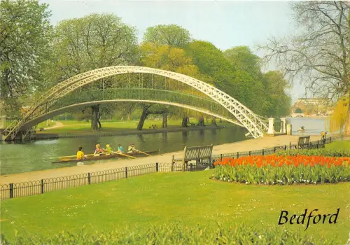 B86939 The Suspension Bridge River Great Ouse Bedford UK