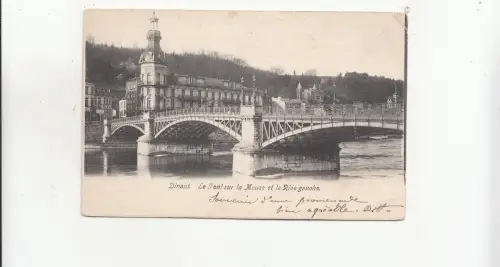 BF32368 dinant belgium le pont sur le meuse et la rive gauche front/back image