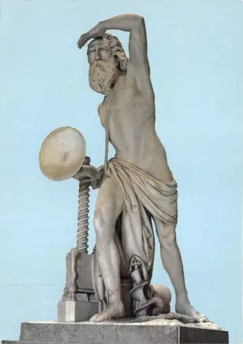 BG17664 Statua di Archimede Siracusa Skulptur Postkarte Kunst Italien