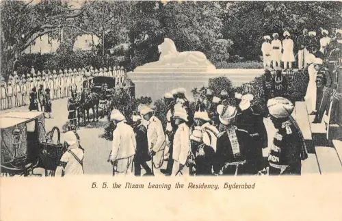 br105289 nizam verlässt die residenz hyderabad indien
