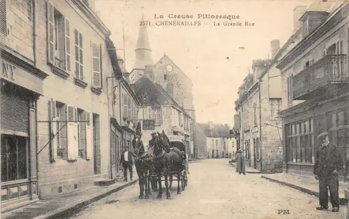 br107399 la creuse pittoresque cheneraillfs la grande rue france
