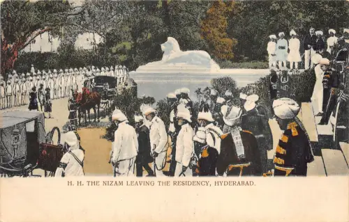 br105286 nizam verlässt die residenz hyderabad indien