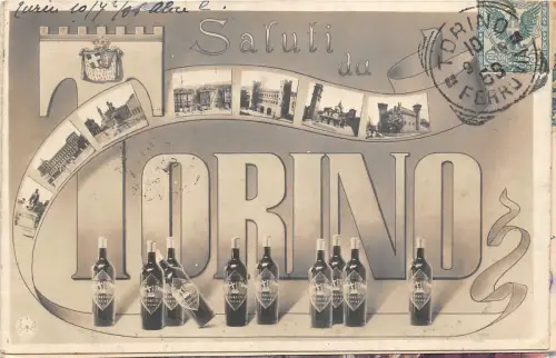 uk42579 saluti da torino italy wermut fantasy TCV