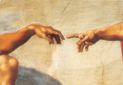 B84553 vaticano cappella sistina michelangelo creazione di adamo italien