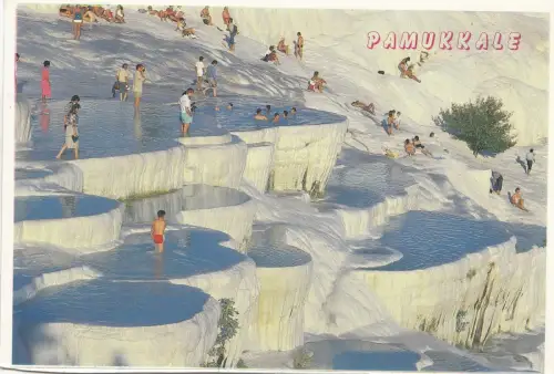 BF30443 Denizli Turkey Pamukkala Traverten Vorder-/Rückbild