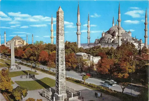 B84078 Istanbul Ve Saheserleri Truthahn Hipormus und die blaue Moschee