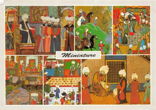 BR3138 Miniater Türkei Farbe Bänder Kunst Postkarte