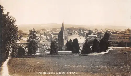 Lot401 Rhayader Kirchenstadt Wales Powys Echtfoto UK