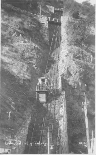 Lot402 Lynmouth Cliff Eisenbahn Straßenbahn Echtfoto UK