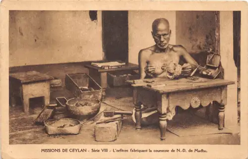 lot407 Sri Lanka Ceylon A Crown Maker Juwelier Job Folklore Typen