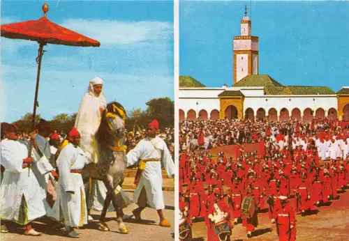 Lot410 Marokko Rabat HM Hassan II geht in Prozession zum Freitagsgebet