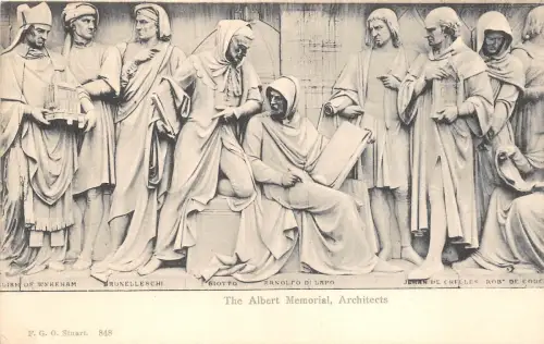 B85775 Architekten The Albert Memorial Skulptur Postkarte Kunst London UK
