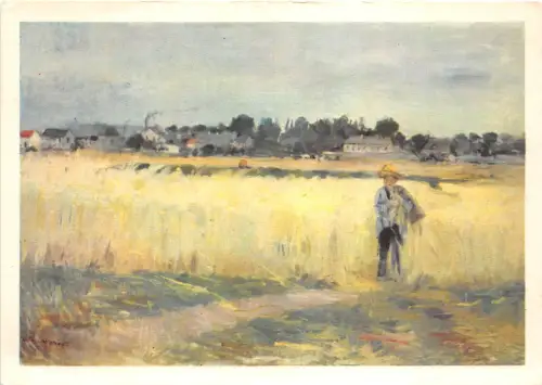 BR6540 Francaise Le chapm de ble Berthe Morisot Gemälde Postkarte