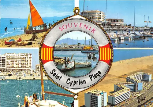 B52562 St Cyprien Plage Boote Bateaux Multi Vues Frankreich