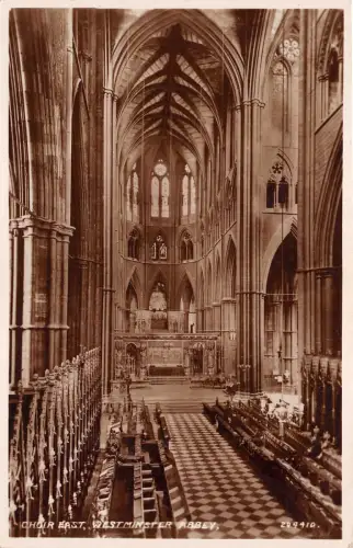 BR6701 Chor East West Minister Abbey Postkarte London UK