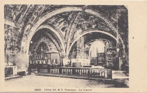 BF17510 assisi chiesa int di s francesco la cracerai italy front/back image