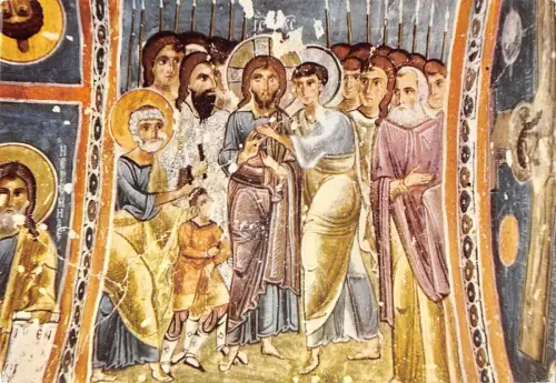 BT9480 la Crucification fesque byyzantine de l englise sombre karanlik Turkey