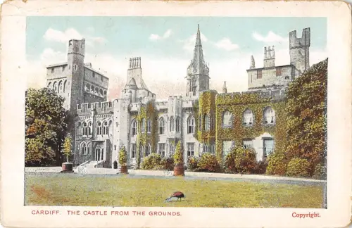 BR80246 Cardiff Das Schloss vom Gelände Wales