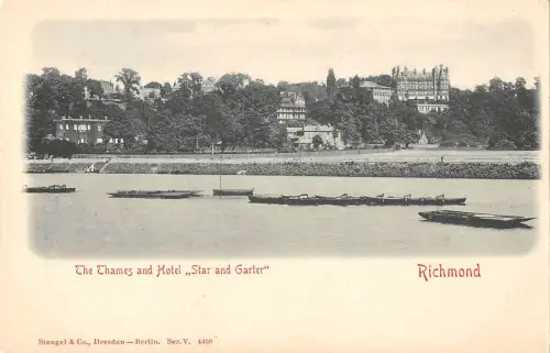 BR81604 the thames and hotel star and garter richmond uk