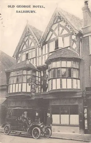 BR64619 old george hotel salisbury car voiture uk