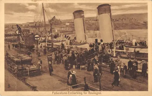 BR81841 Folkestone Einschiffung für Boulougne Schiff Bateaux UK