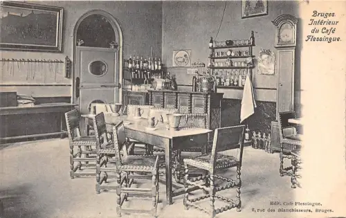 B92278 Brügge Interieur du Cafe Flessingue Belgien