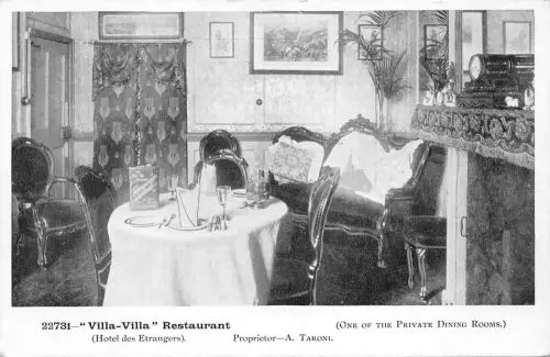 BR65805 Villa Villa Restaurant Hotel Des Etrangers London UK