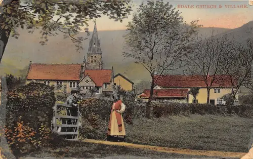 BR64631 Edale Kirche und Dorftypen Folklore Kostüme UK