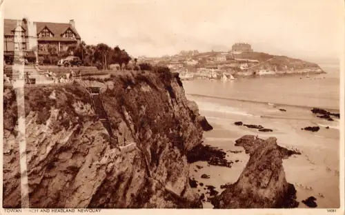 uk38903 Towan Beach and Headland Newquay Echtfoto UK Lot 19 UK