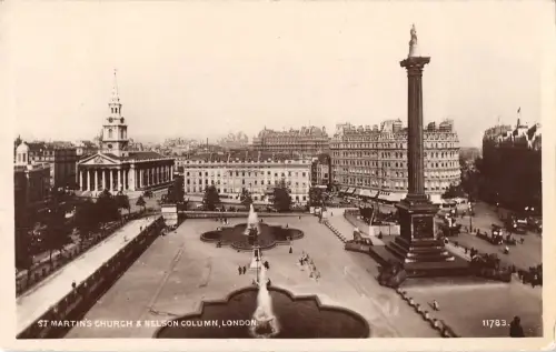 uk38966 st martins church and nelsons column london real photo uk lot 19 uk