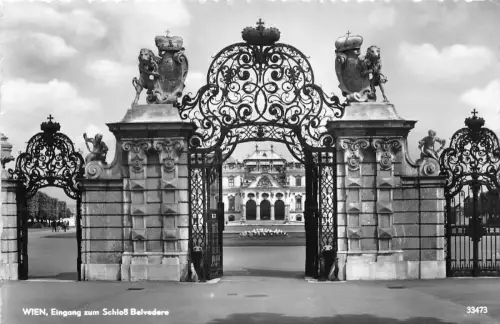BR20299 Wien Eingang zum Schloss Belvedere Austria