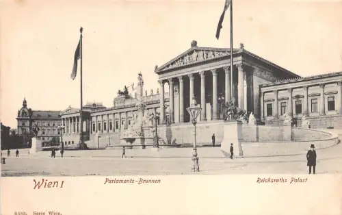 Br33483 Wien Parlament Brunnen Österreich