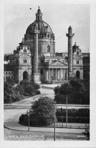 BR71703 Karlskirche Echtfoto Wien Österreich