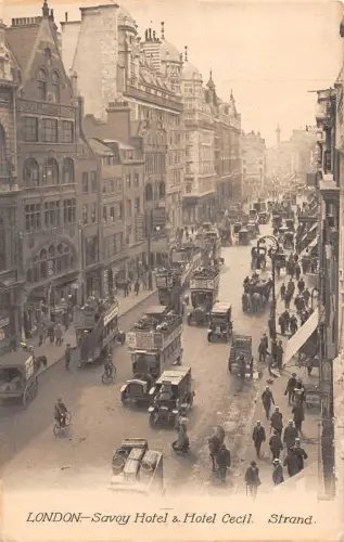 BR78565 London Savoy Hotel und Hotel Cecil Strand Doppeldeckerbus UK