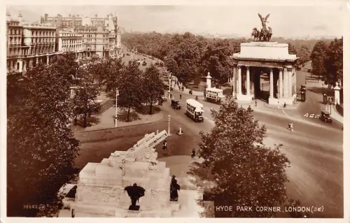 BR70186 Hyde Park Corner Double Dekcer Bus London Echtfoto UK