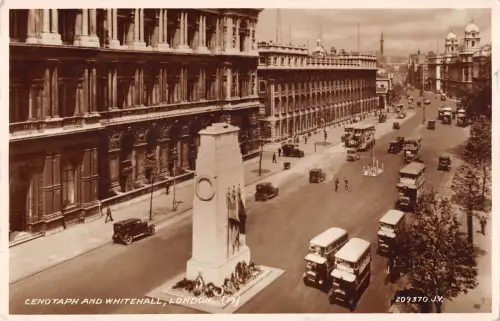 uk12545 cenotaph and whitehall london real photo uk