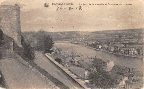 B3954 Belgien Namur La Tour de la Citadelle et Panorama de la M Front/Back Scan