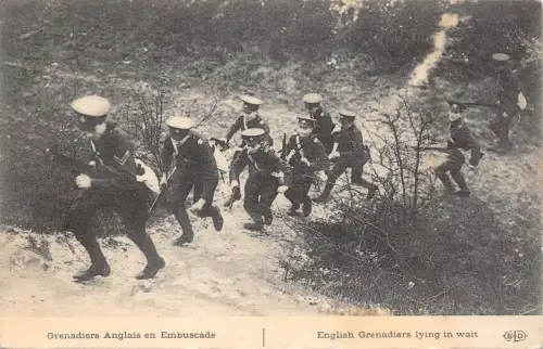 BR64763 Englische Grenadiere auf der Lauer liegend Armee Militär Militaria England