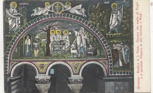 BF18457 abramo che ospita gli angeli ravenna Gemälde Kunst Vorder-/Rückbild