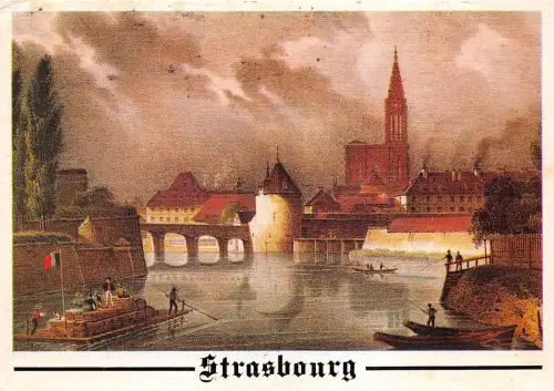 BR30631 Straßburg Schifffahrt sur l Ill a son confluent avec l Aar Frankreich