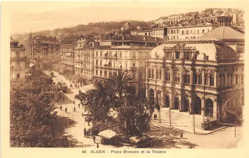 BF35623 Place Bresson et le Theater Alger Algerien Front/Back Scan